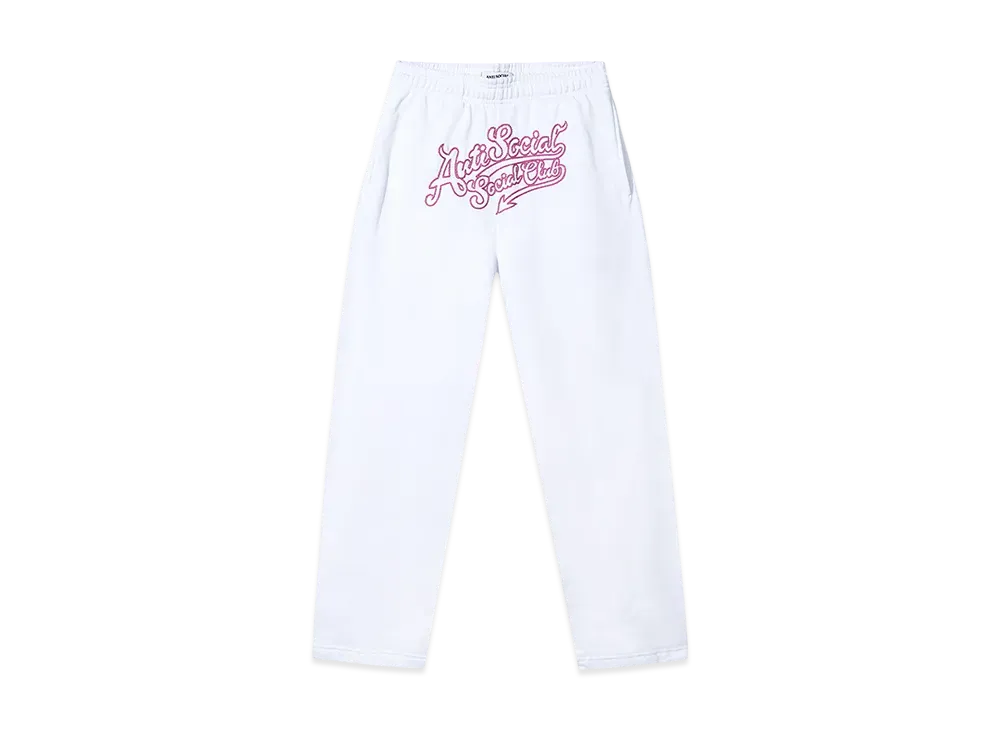 ANTI SOCIAL SOCIAL CLUB Script Club Sweatpants "White"
