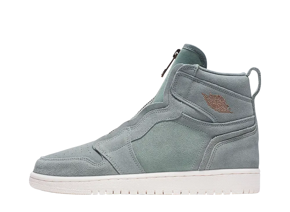Nike Women's Air Jordan 1 Retro High Zip "Carbon Green"