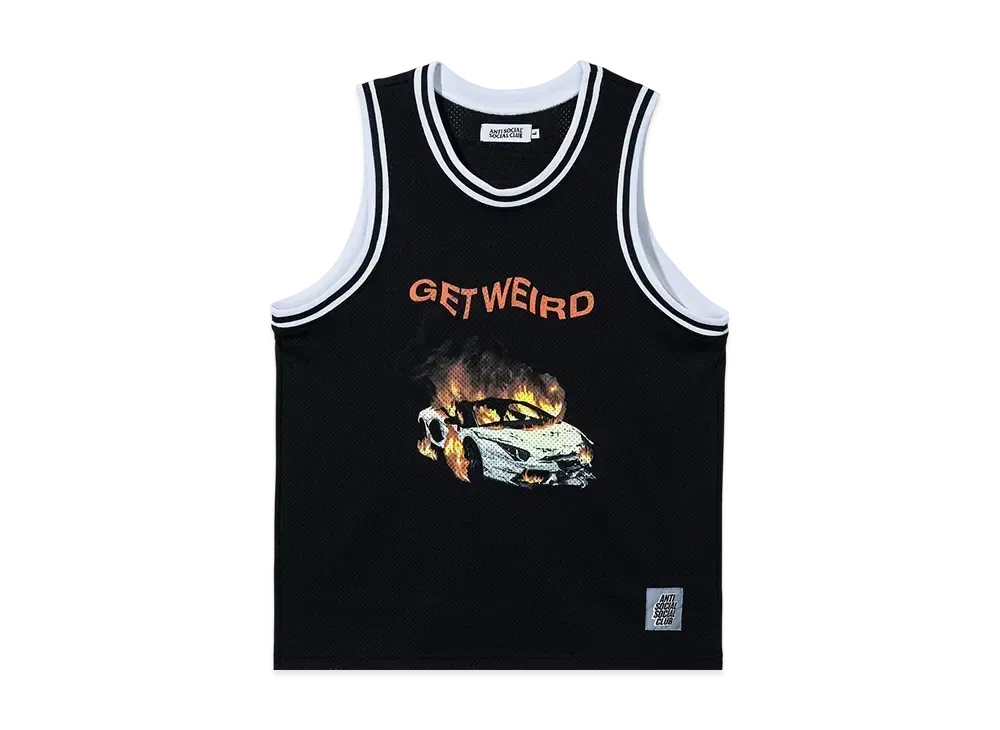 ANTI SOCIAL SOCIAL CLUB Burnout Basketball Jersey "Black"