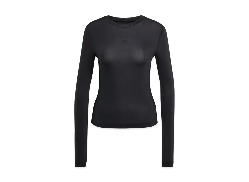 adidas Adicolor Sheer Three Stripes Long Sleeve T-Shirt "Black"