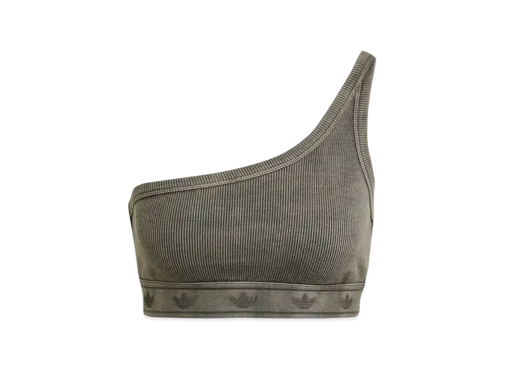 adidas Rib One Shoulder Top "Black"