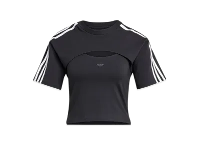 adidas Cutout Cali Short Sleeve T-shirt "Black/White"