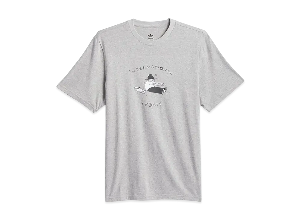 adidas Henry Jones Stretch Short Sleeve T-Shirt (Gender Neutral) "Medium Grey Heather"
