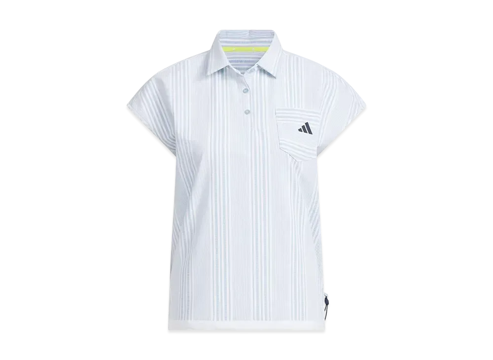 adidas Golf Seersucker Short Sleeve Polo Shirt "Wonder Blue"