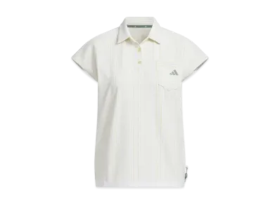 adidas Golf Seersucker Short Sleeve Polo Shirt "Powder Yellow"