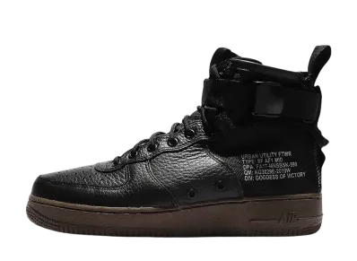 NIKE SF AIR FORCE 1 MID BLACK DARK HAZEL