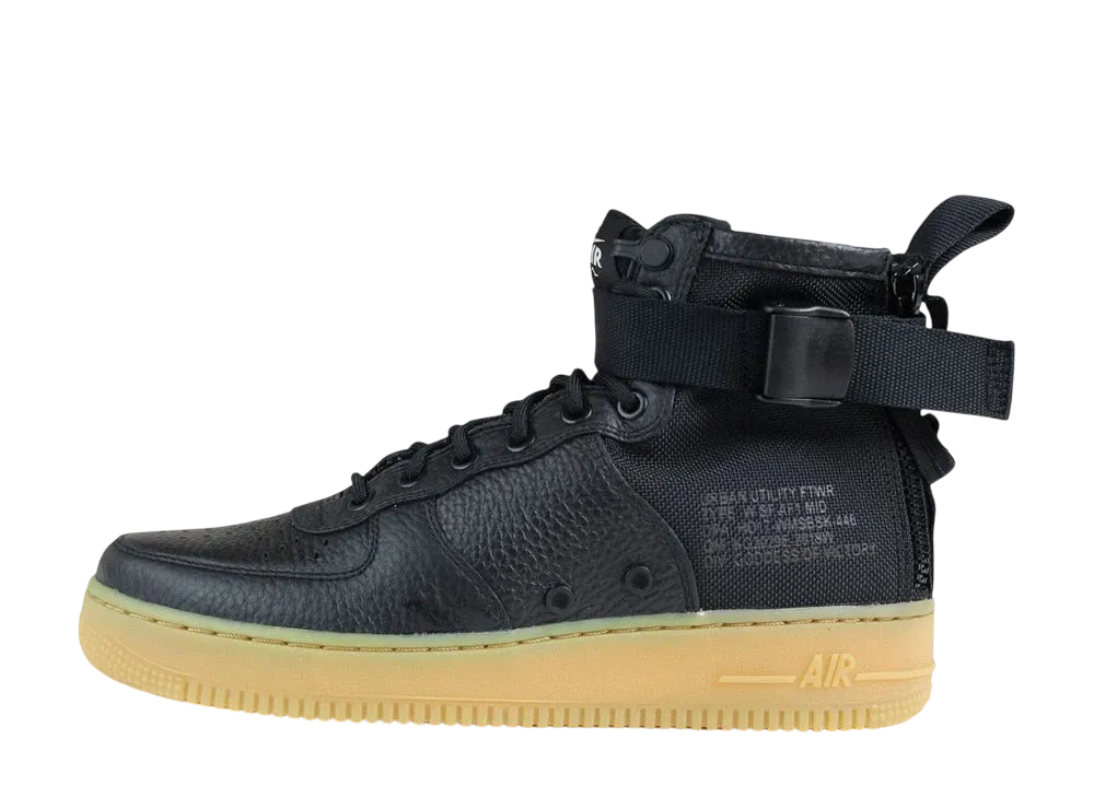 ナイキ ウィメンズ SF エアフォース1 ミッド "ブラック ガム"