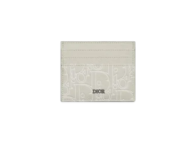 Dior Card Holder Dior Gravity Outline Leather "Beige"
