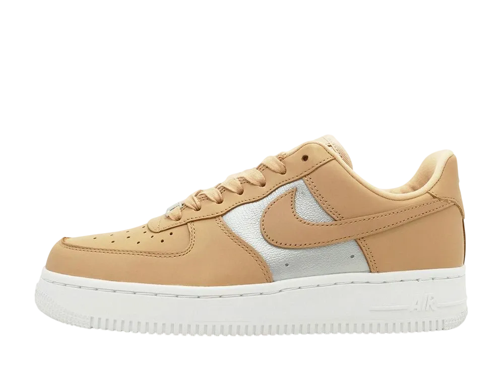 Nike Women's Air Force 1 Low "Bio Beige Metallic Silver"