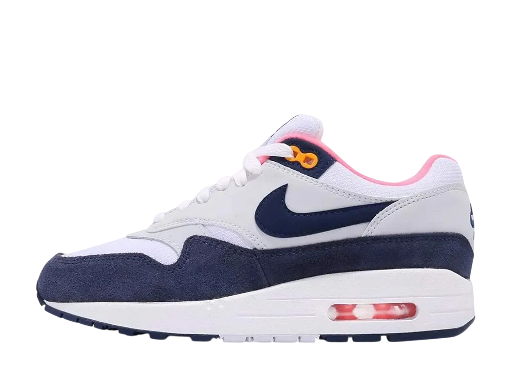 ナイキ ウィメンズ エアマックス1 "ピュア プラチナム ミッドナイト ネイビー レーサー ピンク"