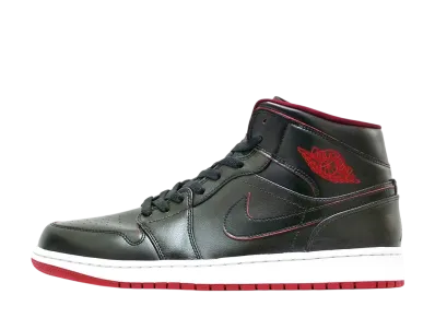 ナイキ エアジョーダン1 ミッド "ブラック レッド ホワイト"