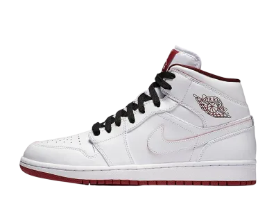 ナイキ エアジョーダン1 ミッド "ホワイト ジム レッド ブラック"