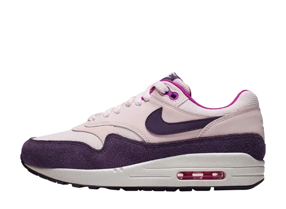 ナイキ ウィメンズ エアマックス1 ライト "ソフト ピンク グランド パープル"