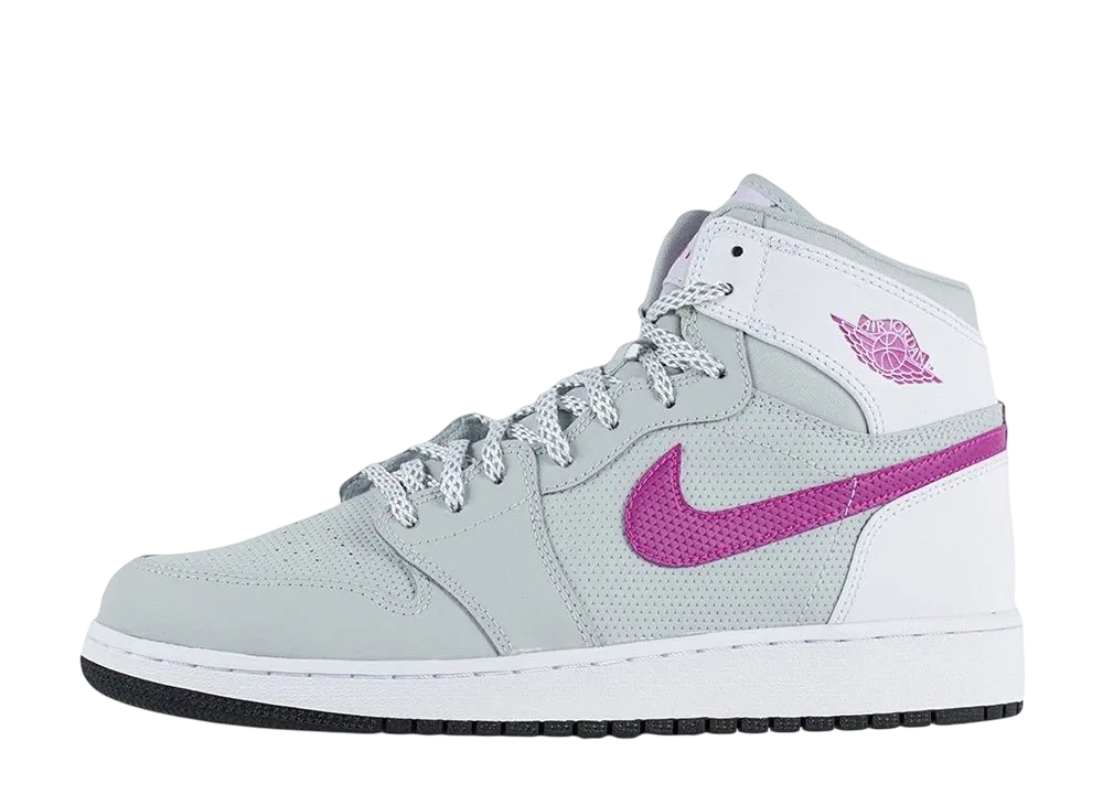 Nike GS Air Jordan 1 Retro High "Grey Mist/Fuchsia Flash"