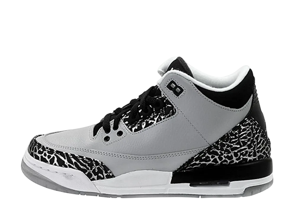 ナイキ GS エアジョーダン3 レトロ "ウルフ グレー"