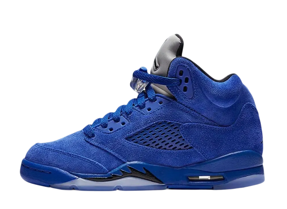 ナイキ GS エアジョーダン5 レトロ "ブルー スウェード"