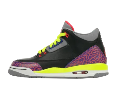 Nike GS Air Jordan 3 Retro "Black Atomic Red Volt"