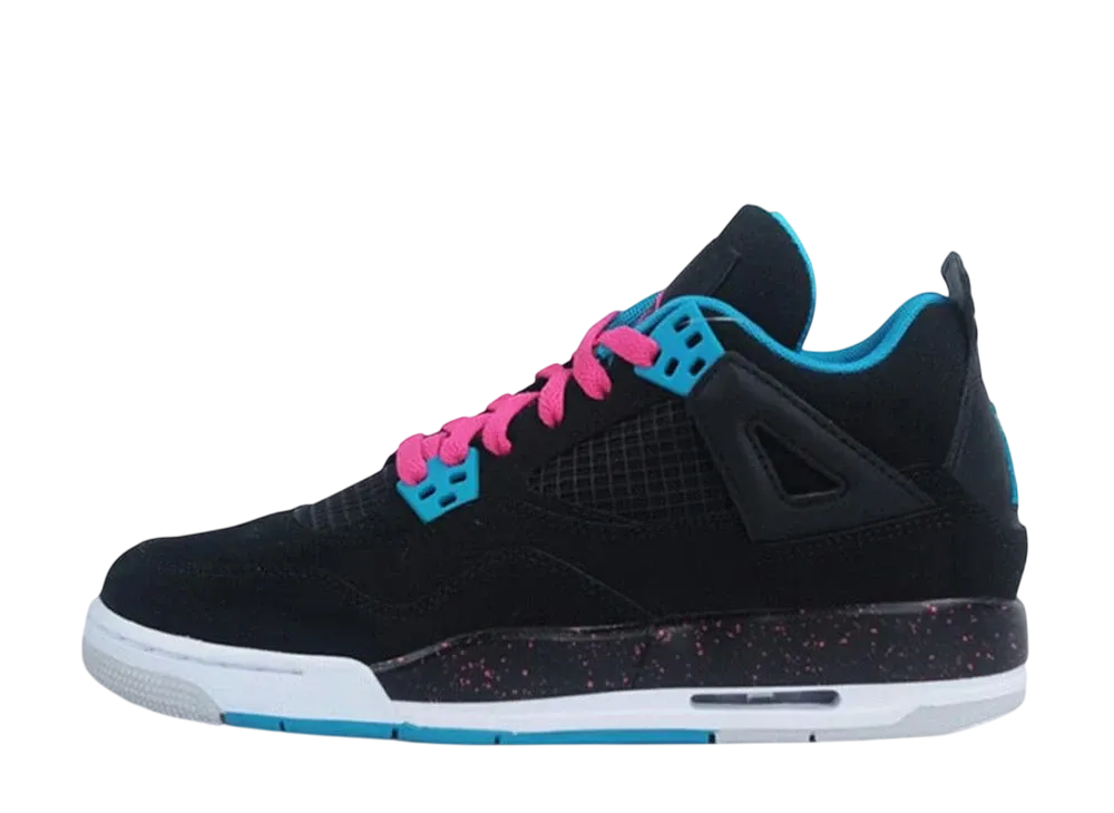 Nike GS Air Jordan 4 Retro "Black Vivid Pink Dynamic Blue"
