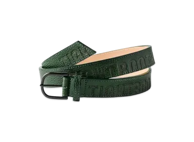TIGHTBOOTH Leather Logo Belt "Deep Green"