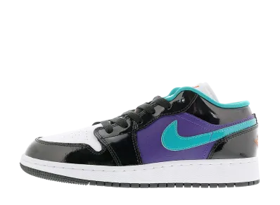 Nike GS Air Jordan 1 Low "Black/Court Purple/Turbo Green"