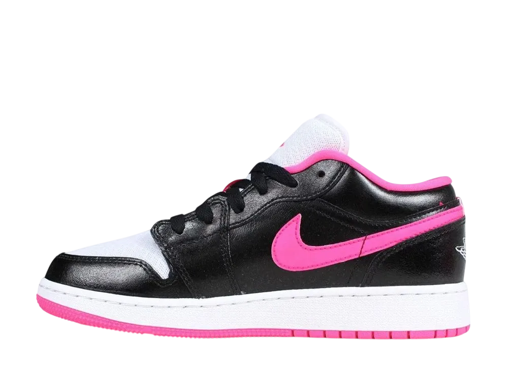 ナイキ エアジョーダン1 ロー "ブラック ホワイト ハイパー ピンク (GS)"