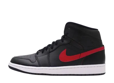 ナイキ エアジョーダン1 ミッド "ブラック チーム レッド"
