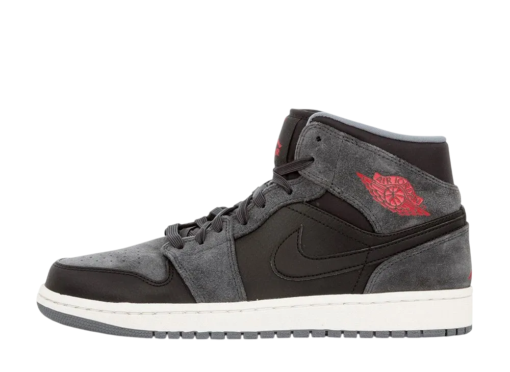 ナイキ エアジョーダン1 ミッド "ブラック ジム レッド オーセンティック"
