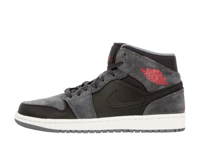 ナイキ エアジョーダン1 ミッド "ブラック ジム レッド オーセンティック"