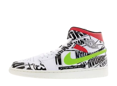 ナイキ エアジョーダン1 ミッド "オール オーバー ロゴス"