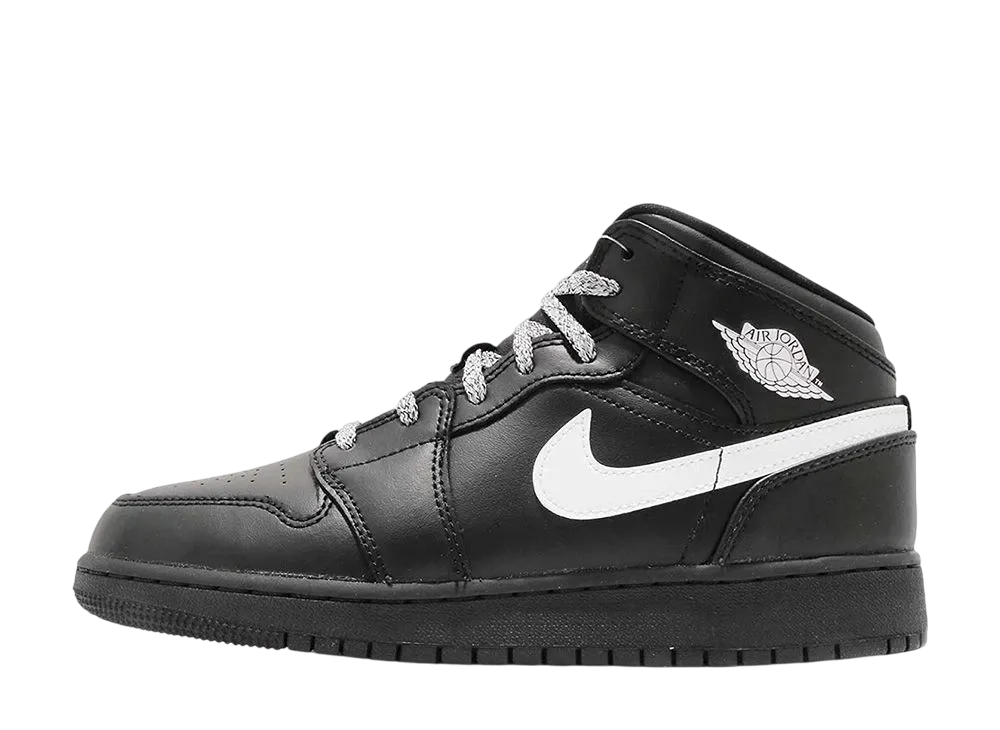 ナイキ エアジョーダン1 ミッド "ブラック ホワイト スペックル (GS)"