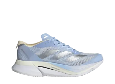 adidas Women's Adizero Boston 12 "Dash Grey/Matte Silver/Warm Vanilla"