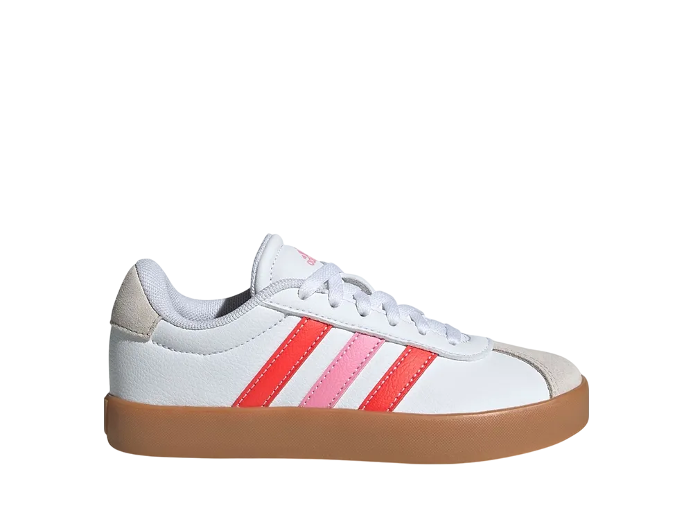 adidas GS VL Court 3.0 "Cloud White/Bright Red/Bliss Pink"