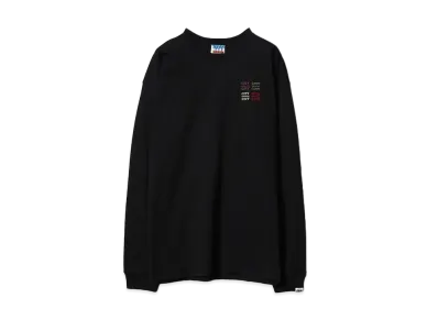 CITY COUNTRY CITY EMBROIDERED LOGO COTTON L/S T-SHIRT_CCCC "BLACK"