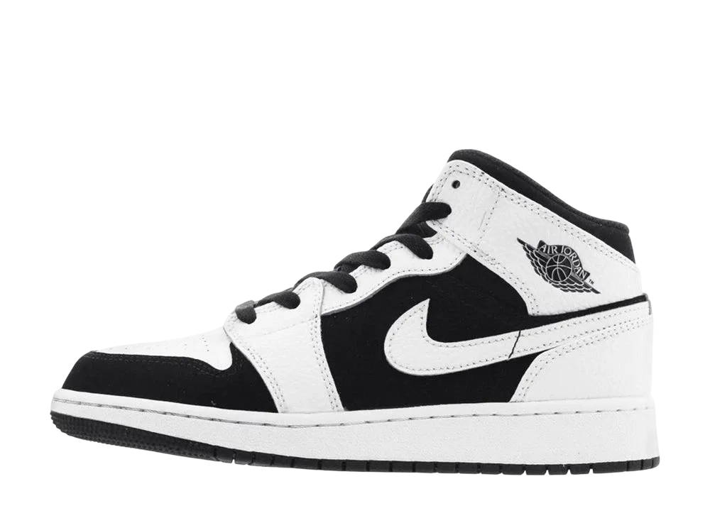 Nike GS Air Jordan 1 Mid "White/Black"
