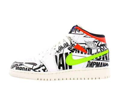 Nike GS Air Jordan 1 Mid "All Over Logos"