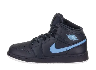 Nike GS Air Jordan 1 Mid "Obsidian/University Blue"