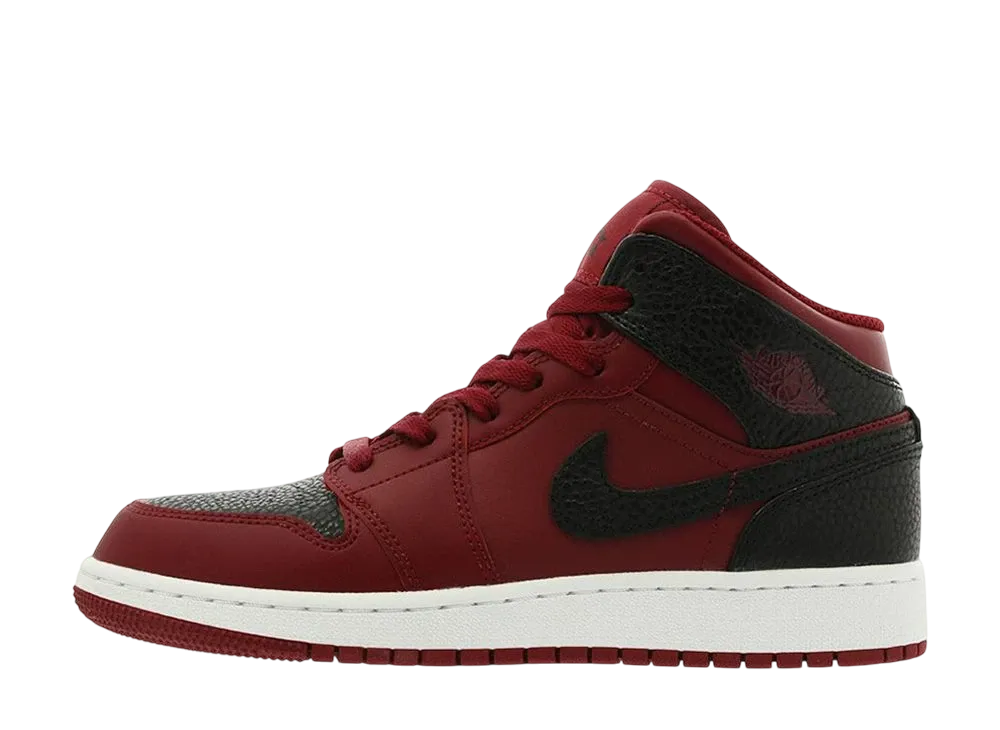 Nike GS Air Jordan 1 Mid "Team Red/Black/White"