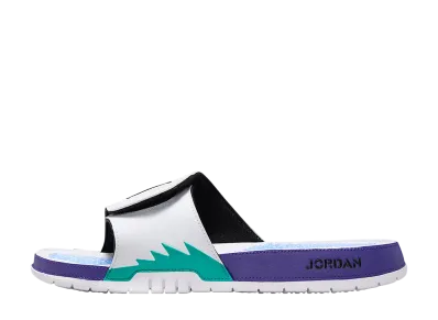 Nike Jordan Hydro 5 Retro Slide "White/New Emerald/Grape Ice/Black"
