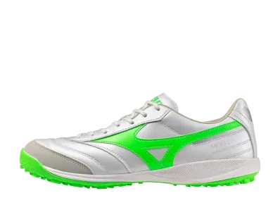 ミズノ モレリア サラ プロ TF "スーパーホワイトパール/ネオングリーン"