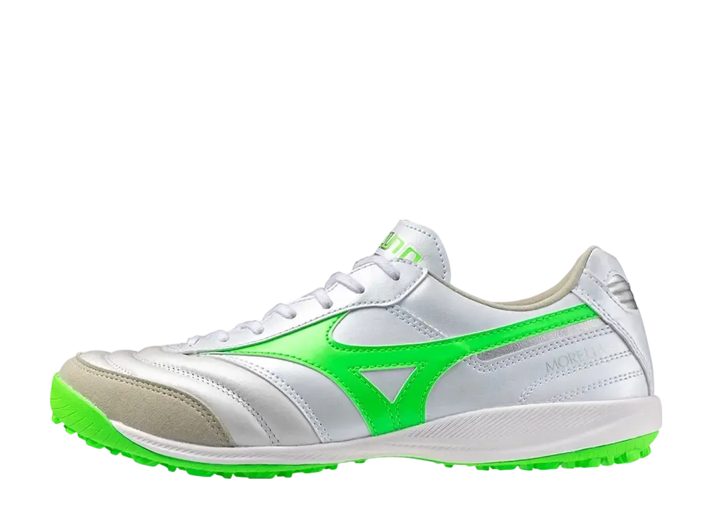 ミズノ モレリア サラ エリート TF "スーパーホワイトパール/ネオングリーン"