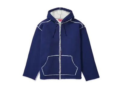 Supreme Faux Shearling Hooded Jacket "Navy"