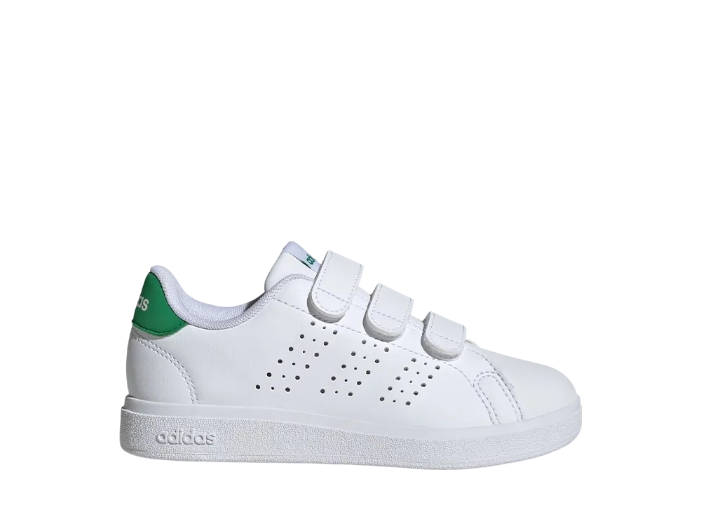 アディダス PS アドバンテージ ベース2.0 "クラウドホワイト/グリーン" (キッズ)
