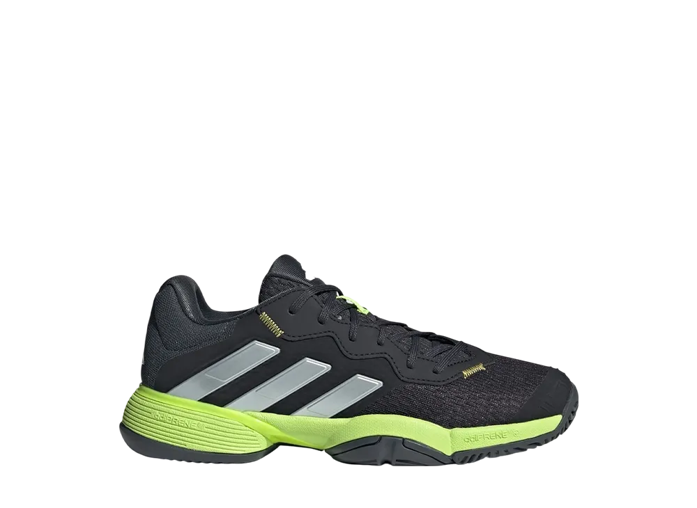 アディダス GS バリケード テニス "コアブラック/ゼロメタリック/ルシッドレモン" (キッズ)