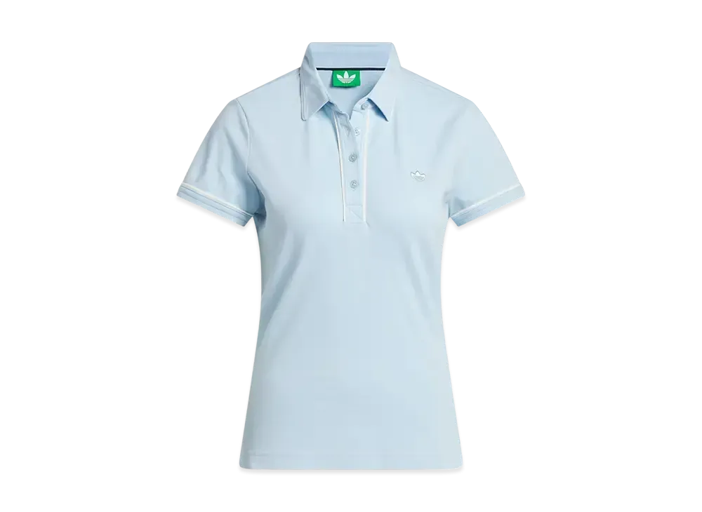 adidas Originals Golf Twist Knit One Point Logo Short Sleeve Polo "Clear Sky"