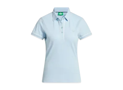 adidas Originals Golf Twist Knit One Point Logo Short Sleeve Polo "Clear Sky"