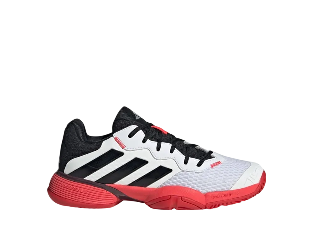 アディダス GS バリケード テニス "クラウドホワイト/コアブラック/ルシッドレッド" (キッズ)