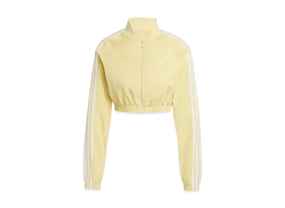 adidas Adicolor Teamgeist Cropped Track Top "Powder Yellow"