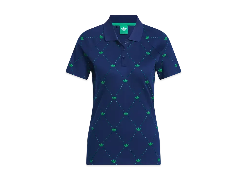 adidas Originals Golf Monogram Short Sleeve Shirt "Night Indigo/Green"
