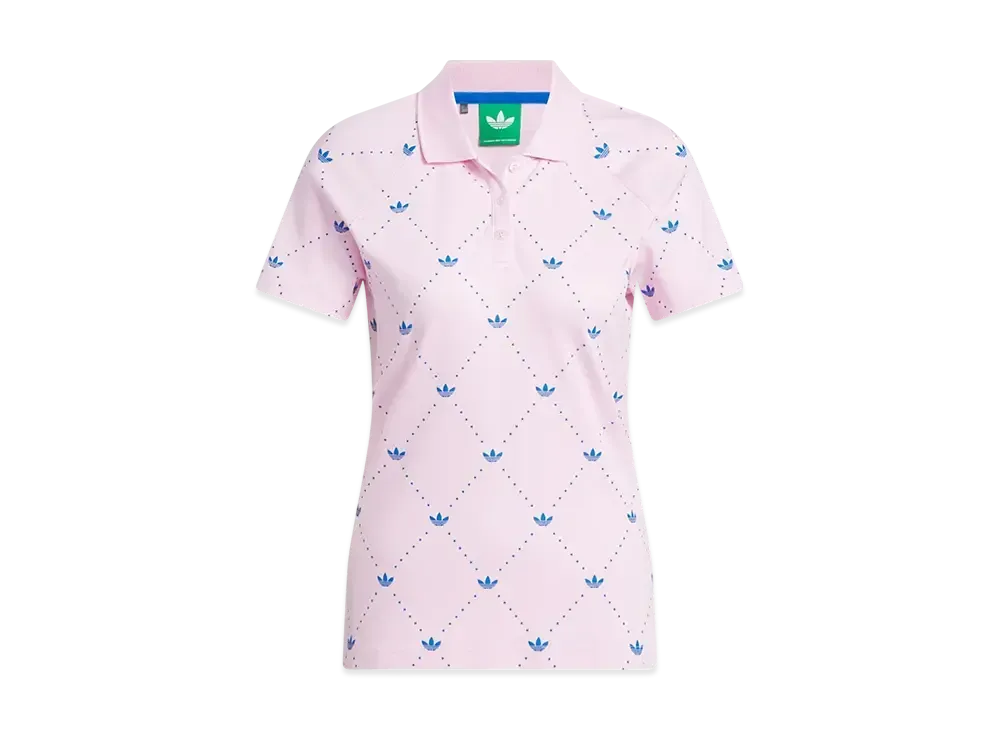 adidas Originals Golf Monogram Short Sleeve Shirt "Clear Pink/Blue Bird"