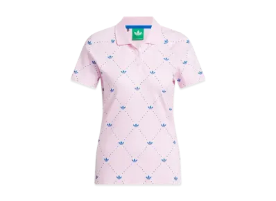 adidas Originals Golf Monogram Short Sleeve Shirt "Clear Pink/Blue Bird"